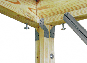 Corner Bolt Connection on Vaulted Wall Building